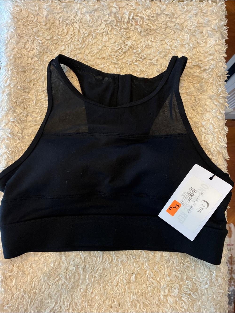 Zyia Black High-Neck Sports Bralette